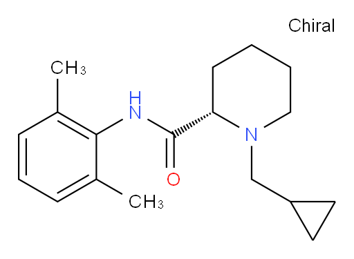 (S)-1-(cyclopropylmethyl)-N-(2,6-dimethylphenyl)piperidine-2-carboxamide