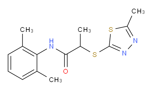 N-(2,6-dimethylphenyl)-2-((5-methyl-1,3,4-thiadiazol-2-yl)thio)propanamide