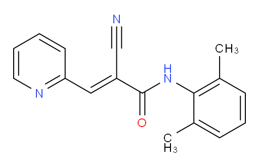 (E)-2-cyano-N-(2,6-dimethylphenyl)-3-(pyridin-2-yl)acrylamide