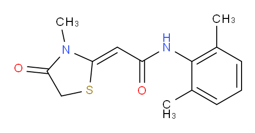 (Z)-N-(2,6-dimethylphenyl)-2-(3-methyl-4-oxothiazolidin-2-ylidene)acetamide