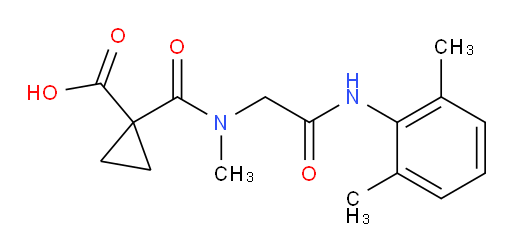 1-((2-((2,6-dimethylphenyl)amino)-2-oxoethyl)(methyl)carbamoyl)cyclopropanecarboxylic acid