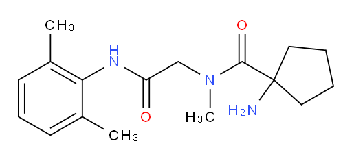 1-amino-N-(2-((2,6-dimethylphenyl)amino)-2-oxoethyl)-N-methylcyclopentanecarboxamide