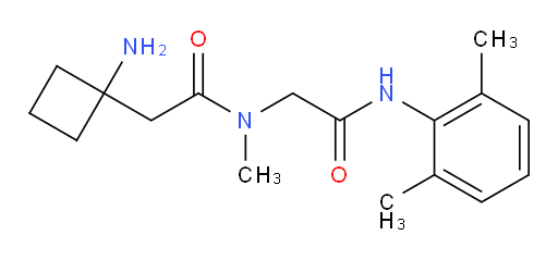 2-(1-aminocyclobutyl)-N-(2-((2,6-dimethylphenyl)amino)-2-oxoethyl)-N-methylacetamide