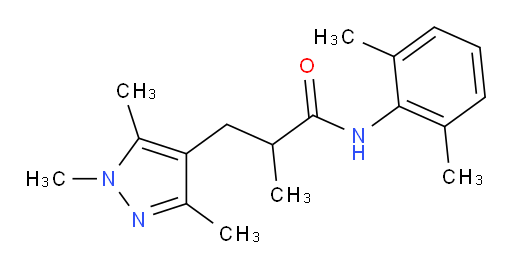 N-(2,6-dimethylphenyl)-2-methyl-3-(1,3,5-trimethyl-1H-pyrazol-4-yl)propanamide