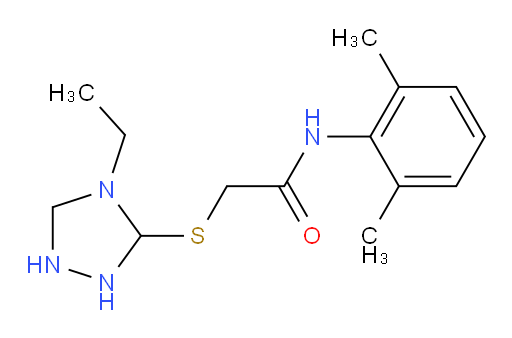 N-(2,6-dimethylphenyl)-2-((4-ethyl-1,2,4-triazolidin-3-yl)thio)acetamide