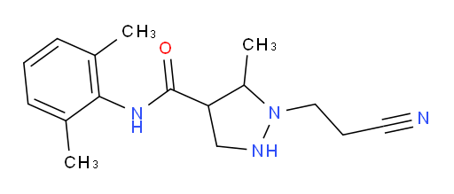 1-(2-cyanoethyl)-N-(2,6-dimethylphenyl)-5-methylpyrazolidine-4-carboxamide