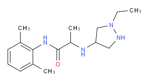 N-(2,6-dimethylphenyl)-2-((1-ethylpyrazolidin-4-yl)amino)propanamide