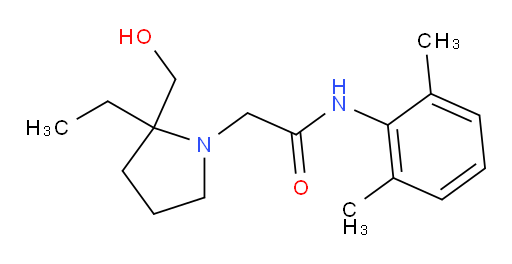 N-(2,6-dimethylphenyl)-2-(2-ethyl-2-(hydroxymethyl)pyrrolidin-1-yl)acetamide