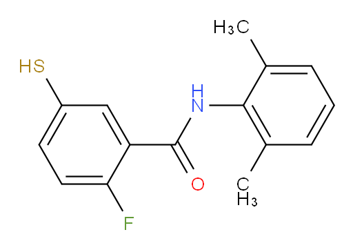 N-(2,6-dimethylphenyl)-2-fluoro-5-mercaptobenzamide