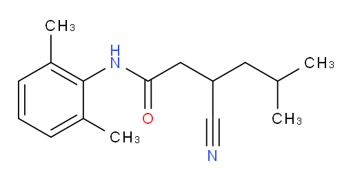 3-cyano-N-(2,6-dimethylphenyl)-5-methylhexanamide