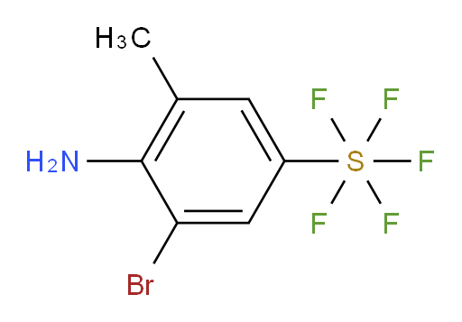 4-amino-3-bromo-5-methyl(pentafluoromercapto)benzene