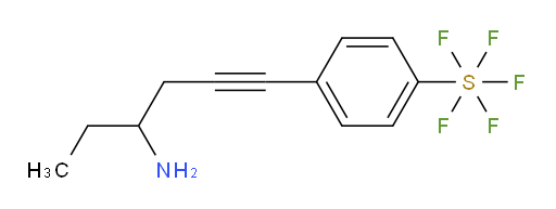 4-(4-aminohex-1-yn-1-yl)(pentafluoromercapto)benzene