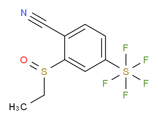 2-(ethylsulfinyl)-4-(pentafluoromercapto)benzonitrile
