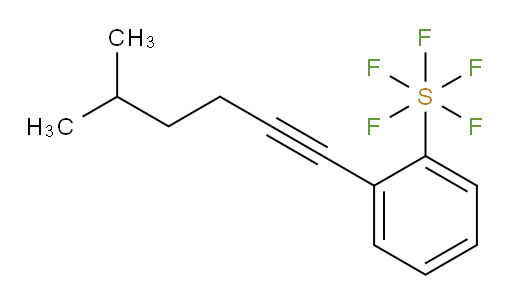2-(5-methylhex-1-yn-1-yl)(pentafluoromercapto)benzene
