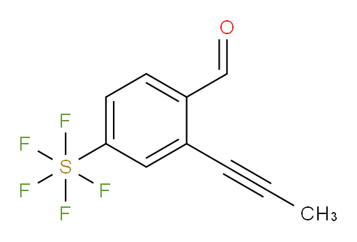 4-(pentafluoromercapto)-2-(prop-1-yn-1-yl)benzaldehyde
