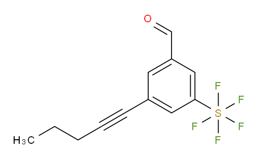 3-(pentafluoromercapto)-5-(pent-1-yn-1-yl)benzaldehyde
