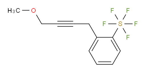2-(4-methoxybut-2-yn-1-yl)(pentafluoromercapto)benzene