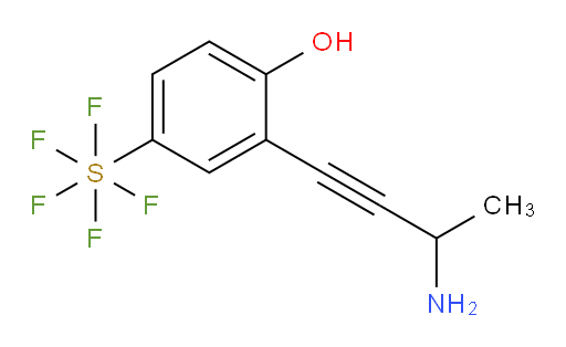 2-(3-aminobut-1-yn-1-yl)-4-(pentafluoromercapto)phenol