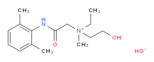 2-((2,6-dimethylphenyl)amino)-N-ethyl-N-(2-hydroxyethyl)-N-methyl-2-oxoethanaminium hydroxide