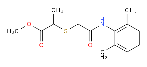 methyl 2-((2-((2,6-dimethylphenyl)amino)-2-oxoethyl)thio)propanoate