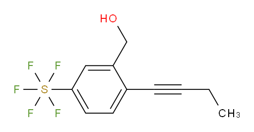 (2-(but-1-yn-1-yl)-5-(pentafluoromercapto)phenyl)methanol
