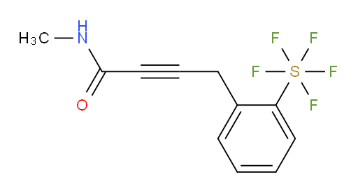 4-(2-(pentafluoromercapto)phenyl)-N-methylbut-2-ynamide