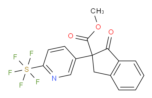 methyl 2-(6-(pentafluoromercapto)pyridin-3-yl)-1-oxo-2,3-dihydro-1H-indene-2-carboxylate