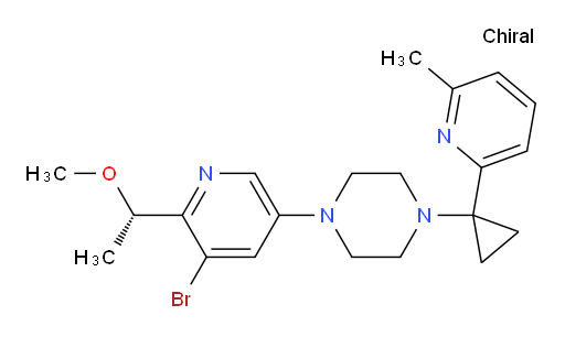 (S)-1-(5-bromo-6-(1-methoxyethyl)pyridin-3-yl)-4-(1-(6-methylpyridin-2-yl)cyclopropyl)piperazine