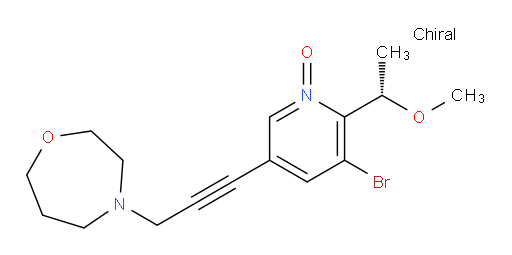 (S)-5-(3-(1,4-oxazepan-4-yl)prop-1-yn-1-yl)-3-bromo-2-(1-methoxyethyl)pyridine 1-oxide