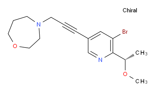 (S)-4-(3-(5-bromo-6-(1-methoxyethyl)pyridin-3-yl)prop-2-yn-1-yl)-1,4-oxazepane