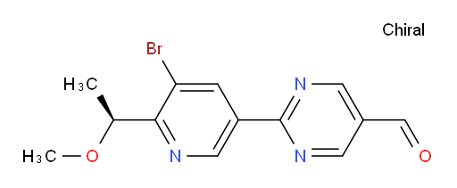 (S)-2-(5-bromo-6-(1-methoxyethyl)pyridin-3-yl)pyrimidine-5-carbaldehyde