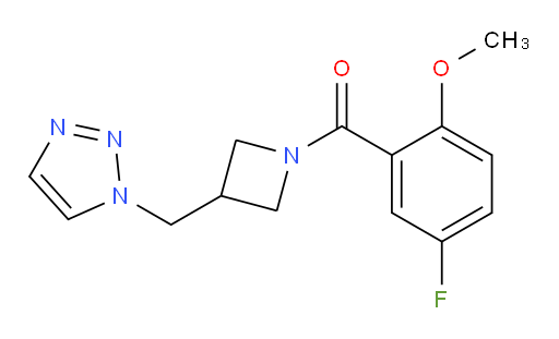 (3-((1H-1,2,3-triazol-1-yl)methyl)azetidin-1-yl)(5-fluoro-2-methoxyphenyl)methanone