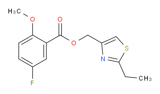 (2-ethylthiazol-4-yl)methyl 5-fluoro-2-methoxybenzoate