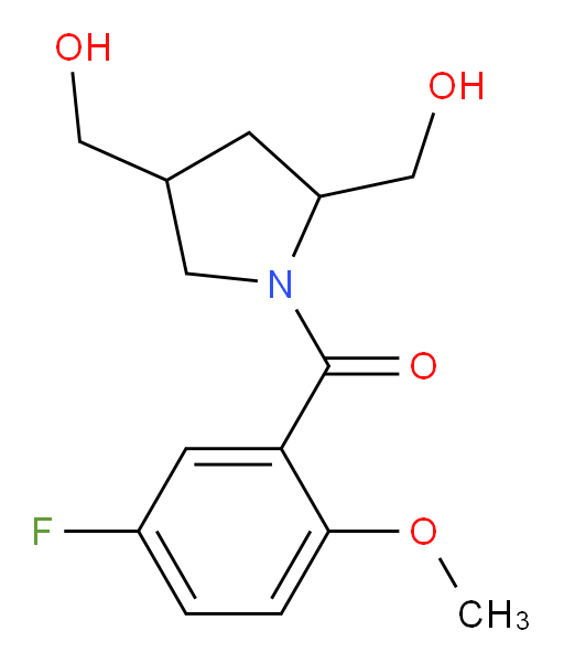 (2,4-bis(hydroxymethyl)pyrrolidin-1-yl)(5-fluoro-2-methoxyphenyl)methanone