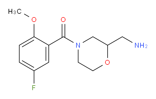 (2-(aminomethyl)morpholino)(5-fluoro-2-methoxyphenyl)methanone
