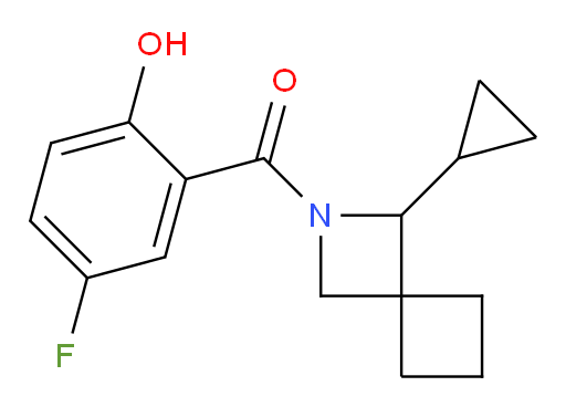(1-cyclopropyl-2-azaspiro[3.3]heptan-2-yl)(5-fluoro-2-hydroxyphenyl)methanone