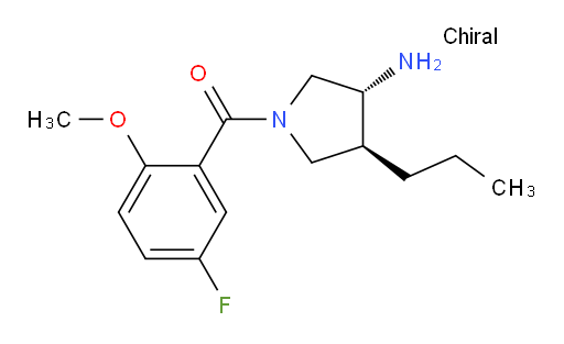 ((3R,4S)-3-amino-4-propylpyrrolidin-1-yl)(5-fluoro-2-methoxyphenyl)methanone