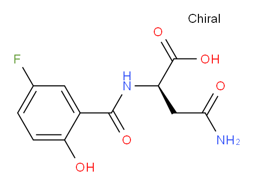 (R)-4-amino-2-(5-fluoro-2-hydroxybenzamido)-4-oxobutanoic acid