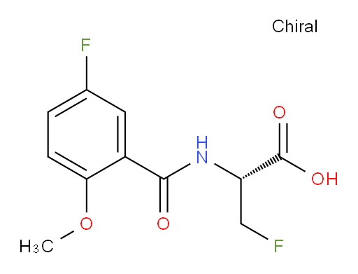 (R)-3-fluoro-2-(5-fluoro-2-methoxybenzamido)propanoic acid