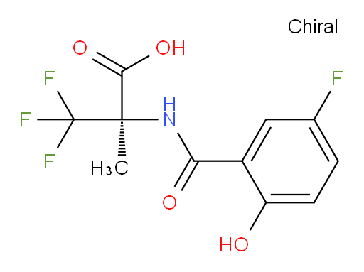 (R)-3,3,3-trifluoro-2-(5-fluoro-2-hydroxybenzamido)-2-methylpropanoic acid