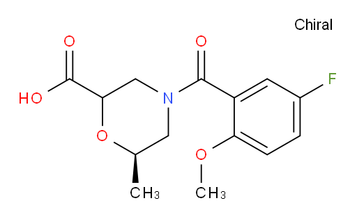 (6R)-4-(5-fluoro-2-methoxybenzoyl)-6-methylmorpholine-2-carboxylic acid