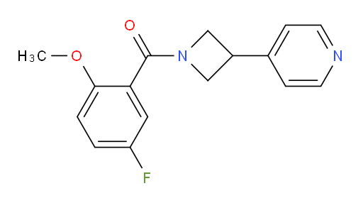 (5-fluoro-2-methoxyphenyl)(3-(pyridin-4-yl)azetidin-1-yl)methanone