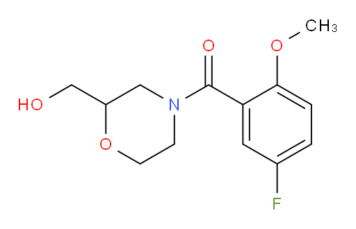 (5-fluoro-2-methoxyphenyl)(2-(hydroxymethyl)morpholino)methanone