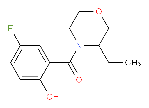 (3-ethylmorpholino)(5-fluoro-2-hydroxyphenyl)methanone
