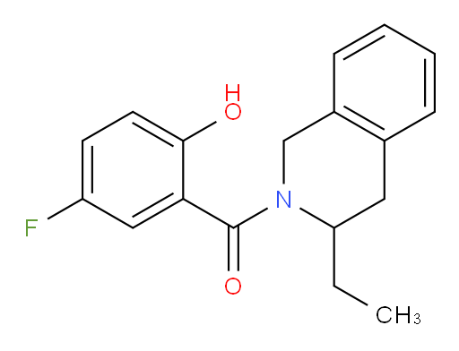 (3-ethyl-3,4-dihydroisoquinolin-2(1H)-yl)(5-fluoro-2-hydroxyphenyl)methanone