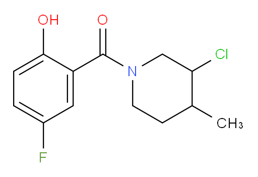 (3-chloro-4-methylpiperidin-1-yl)(5-fluoro-2-hydroxyphenyl)methanone