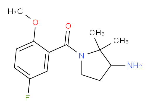 (3-amino-2,2-dimethylpyrrolidin-1-yl)(5-fluoro-2-methoxyphenyl)methanone