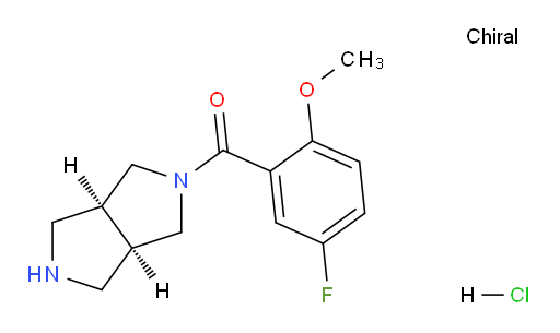 (5-fluoro-2-methoxyphenyl)((3aR,6aS)-hexahydropyrrolo[3,4-c]pyrrol-2(1H)-yl)methanone hydrochloride