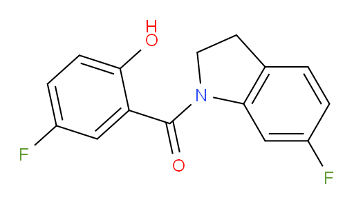 (5-fluoro-2-hydroxyphenyl)(6-fluoroindolin-1-yl)methanone