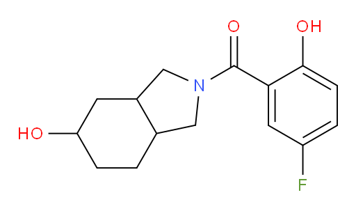 (5-fluoro-2-hydroxyphenyl)(5-hydroxyhexahydro-1H-isoindol-2(3H)-yl)methanone